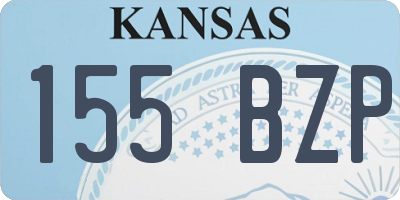 KS license plate 155BZP