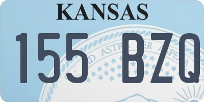 KS license plate 155BZQ