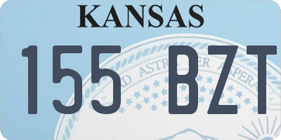 KS license plate 155BZT