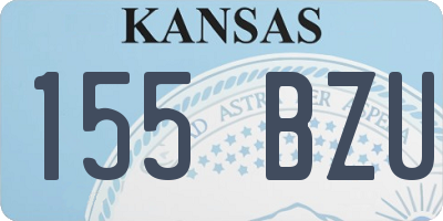 KS license plate 155BZU