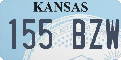 KS license plate 155BZW