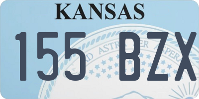 KS license plate 155BZX