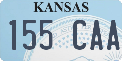 KS license plate 155CAA