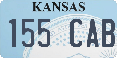 KS license plate 155CAB