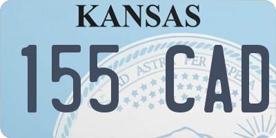 KS license plate 155CAD