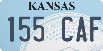 KS license plate 155CAF
