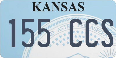 KS license plate 155CCS