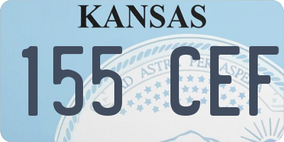 KS license plate 155CEF