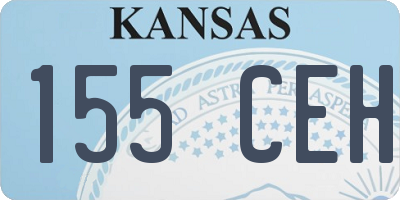 KS license plate 155CEH