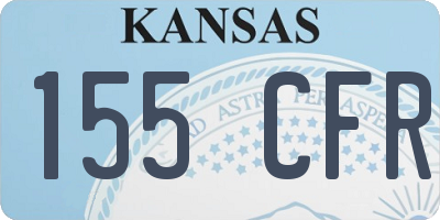 KS license plate 155CFR