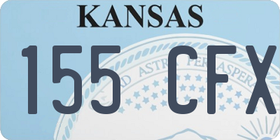 KS license plate 155CFX