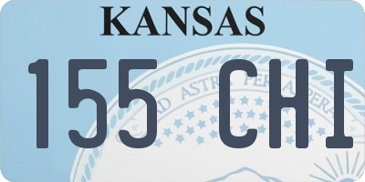 KS license plate 155CHI