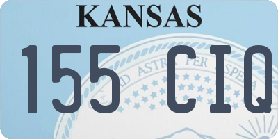 KS license plate 155CIQ
