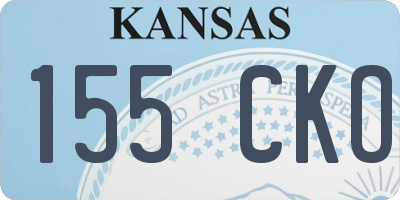 KS license plate 155CKO