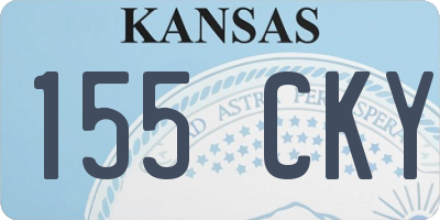 KS license plate 155CKY