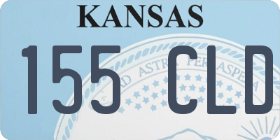 KS license plate 155CLD