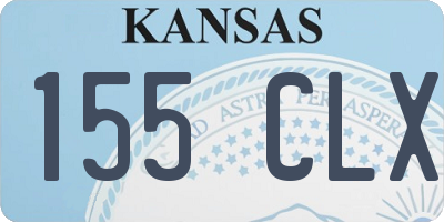 KS license plate 155CLX