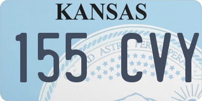 KS license plate 155CVY