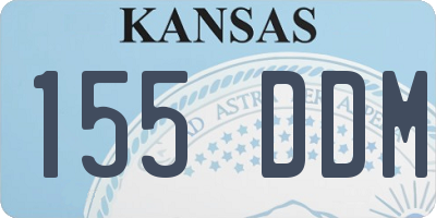 KS license plate 155DDM
