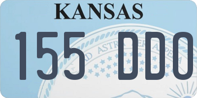 KS license plate 155DDO