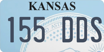KS license plate 155DDS