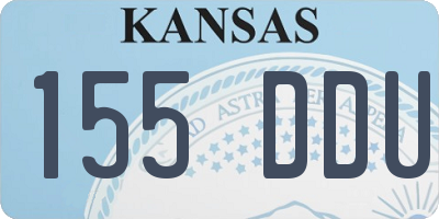 KS license plate 155DDU