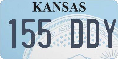 KS license plate 155DDY