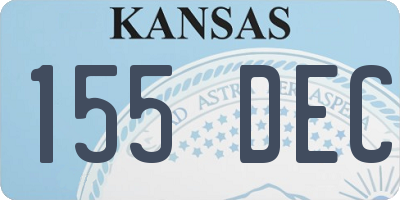 KS license plate 155DEC