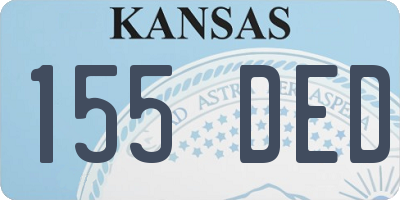 KS license plate 155DED