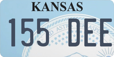 KS license plate 155DEE