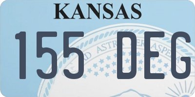 KS license plate 155DEG