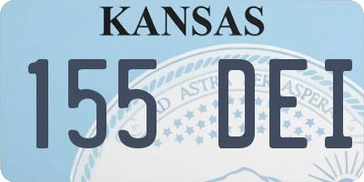 KS license plate 155DEI