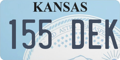 KS license plate 155DEK