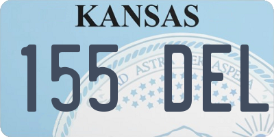 KS license plate 155DEL