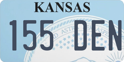 KS license plate 155DEN