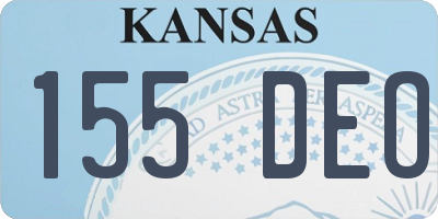KS license plate 155DEO