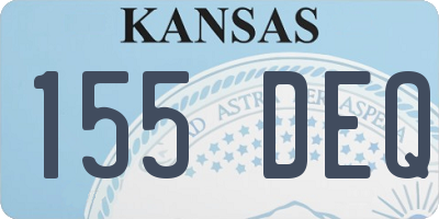 KS license plate 155DEQ
