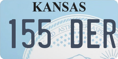 KS license plate 155DER