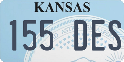 KS license plate 155DES
