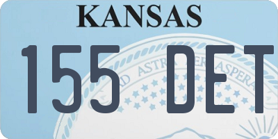 KS license plate 155DET