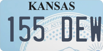 KS license plate 155DEW
