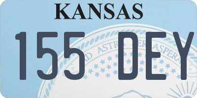 KS license plate 155DEY