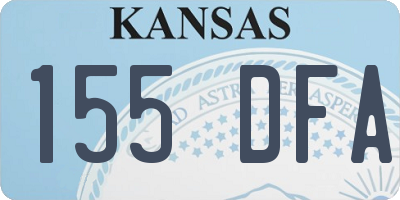 KS license plate 155DFA