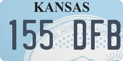 KS license plate 155DFB