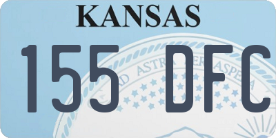 KS license plate 155DFC