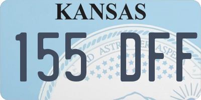 KS license plate 155DFF