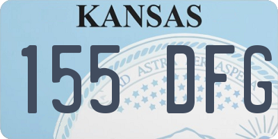 KS license plate 155DFG