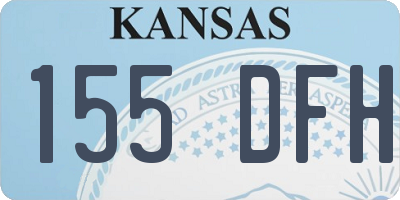 KS license plate 155DFH