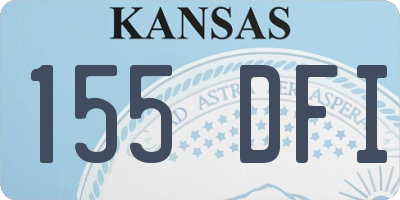 KS license plate 155DFI