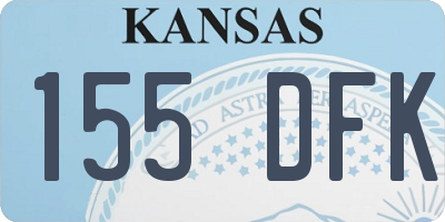 KS license plate 155DFK